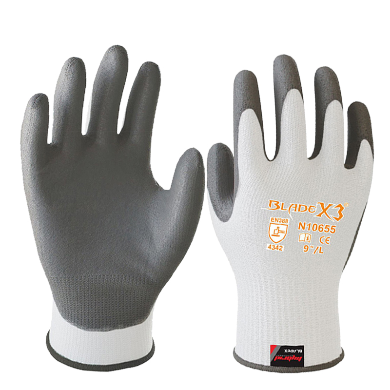 賽立特N10655-10PU涂層3級防割手套圖片2