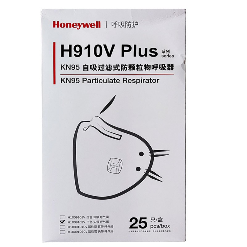 霍尼韋爾H910VPlus KN95帶閥防塵口罩H1009102V圖片2