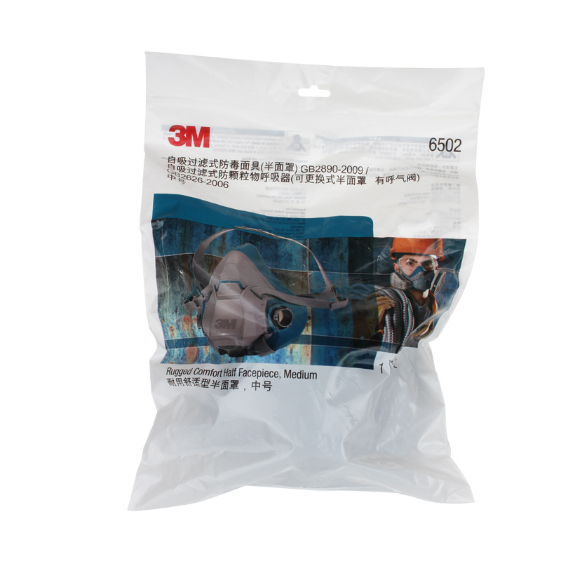 3M6502硅膠半面罩防毒面具本體圖片4