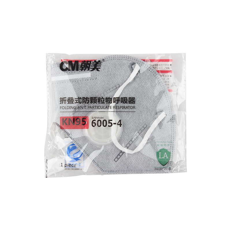 朝美6005-4 KN95帶閥防塵口罩圖片2