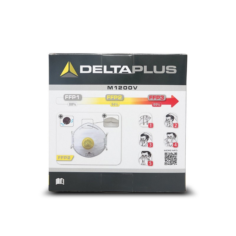 代爾塔104006帶閥FFP2防塵口罩圖片2 代爾塔104006帶閥FFP2防塵口罩圖片2