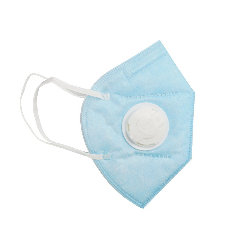 冠樺8860V藍色帶閥耳帶式KN90防塵口罩圖片2