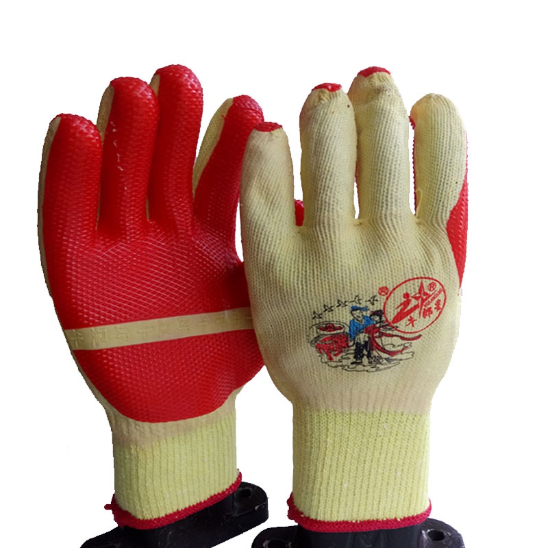 牛郎星NL-198黃紗紅膠膠片勞保手套圖片2 牛郎星NL-198黃紗紅膠膠片勞保手套圖片2