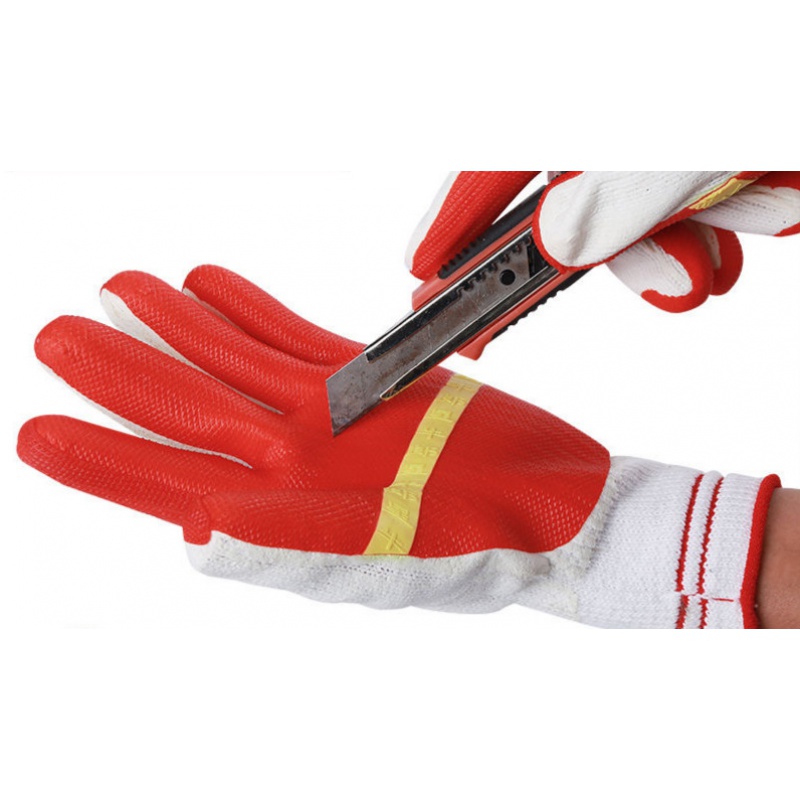 牛郎星NL-198白紗紅膠膠片勞保手套圖片1