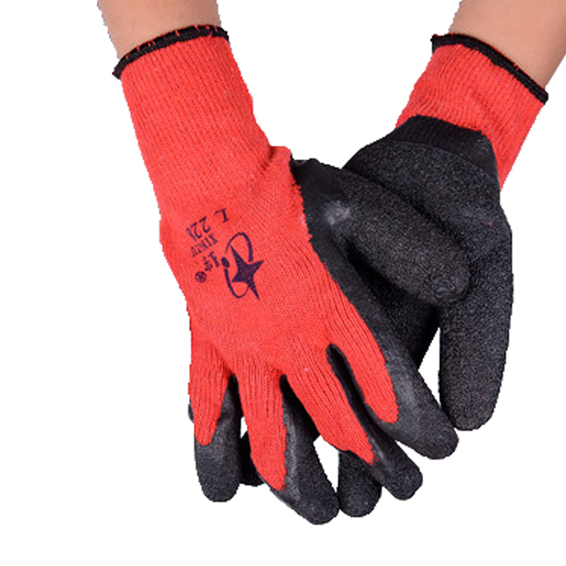 星宇L228乳膠皺紋勞保手套圖片1