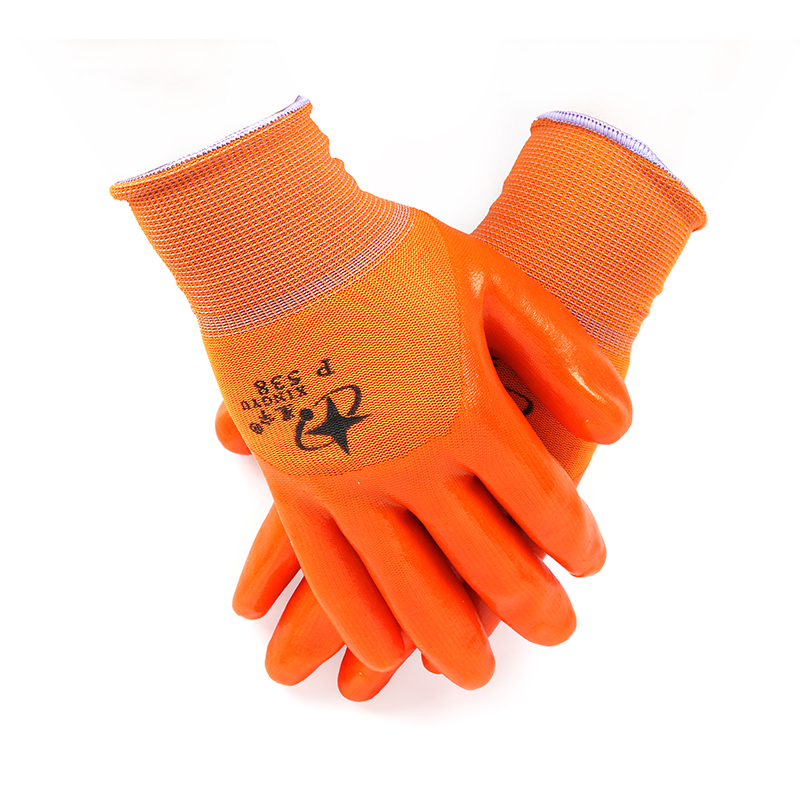 星宇P538尼龍PVC半浸勞保手套圖片2