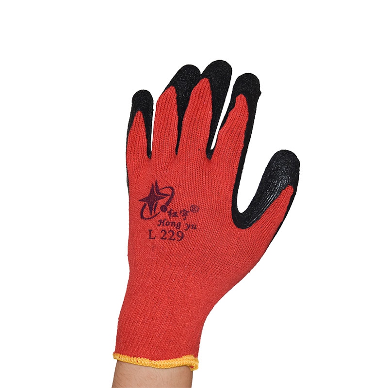 星宇紅宇L229紗線皺紋勞保手套圖片3
