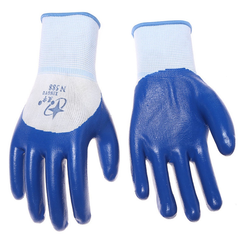 星宇N588十三針白尼龍丁腈勞保手套圖片1 星宇N588十三針白尼龍丁腈勞保手套圖片1