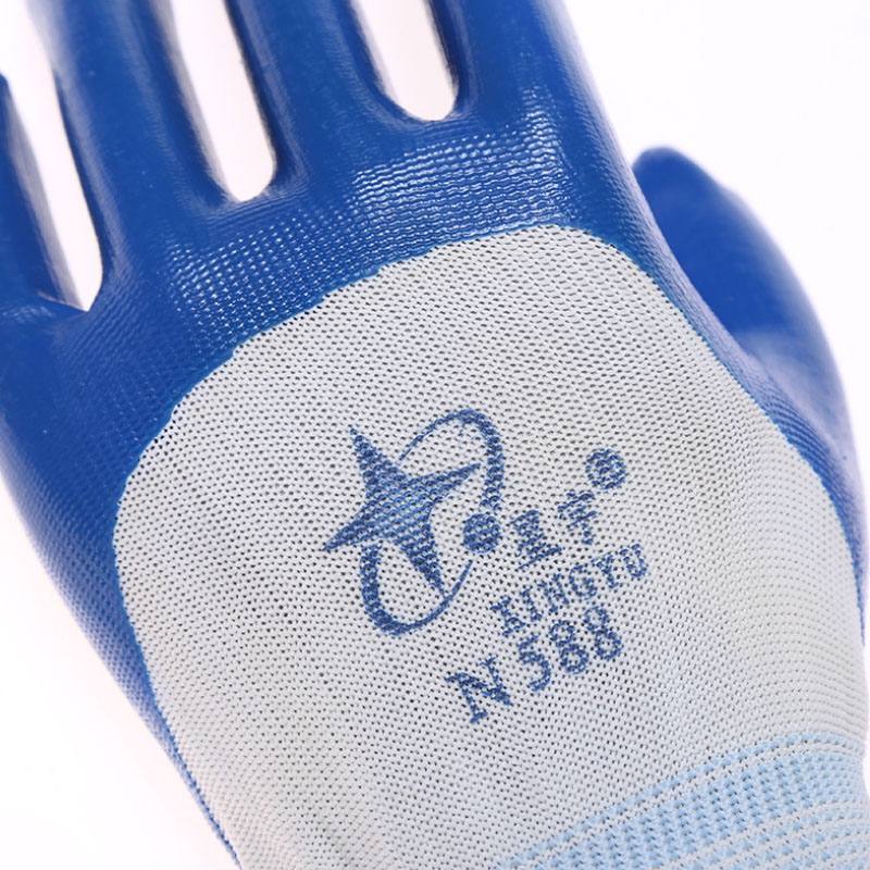 星宇N588十三針白尼龍丁腈勞保手套圖片3 星宇N588十三針白尼龍丁腈勞保手套圖片3