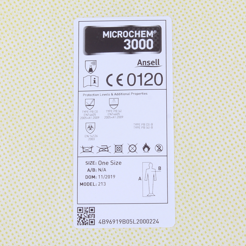 微護佳YE30-W-99-213-00 MC3000黃色防化圍裙圖片3