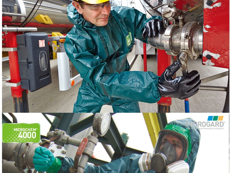 微護佳MC4000 GR40-T-99-111-03綠色雙袖連體防護服圖片4