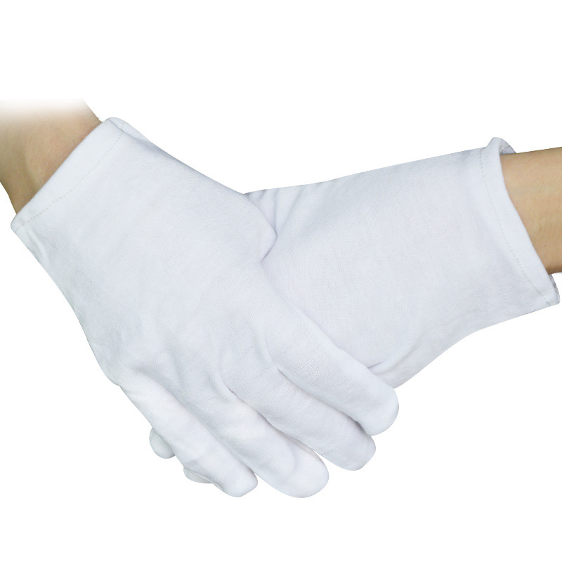 華特白色棉勞保手套圖片3