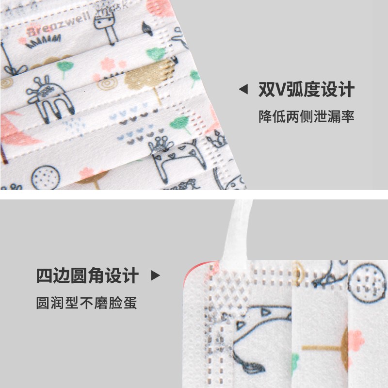 松研B30兒童平面一次性口罩圖片5