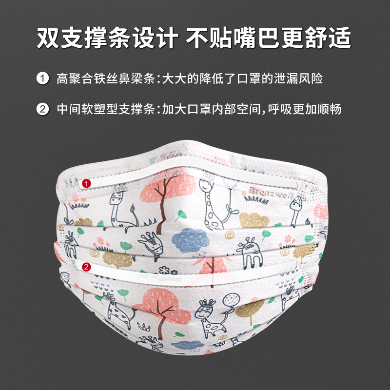 松研B30兒童平面一次性口罩圖片3