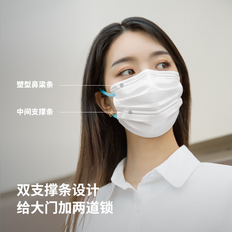 松研B29-1彩色耳繩平面一次性口罩圖片5