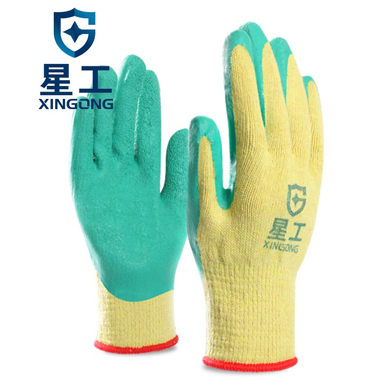 星工XGS-J1防滑耐磨浸膠棉紗線勞保手套 圖片2