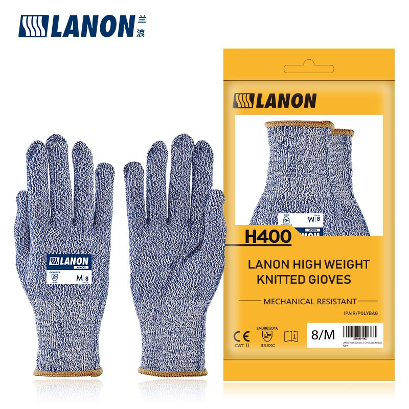 LANON蘭浪H400針織尼龍3級(jí)防割手套圖片4