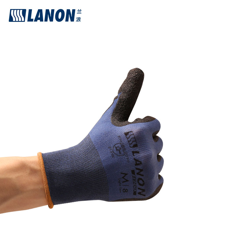 LANON蘭浪H200橡膠涂掌勞保手套圖片3