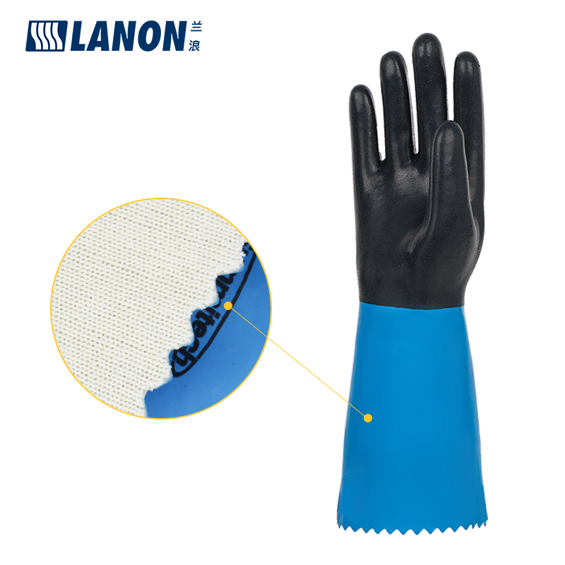 LANON蘭浪SR305氯丁橡膠防化手套圖片2