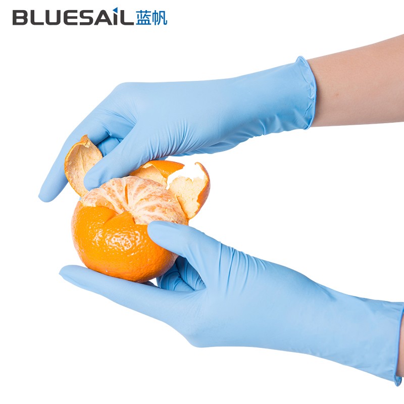藍帆醫療N2142防水防油一次性丁腈手套圖片1 藍帆醫療N2142防水防油一次性丁腈手套圖片1