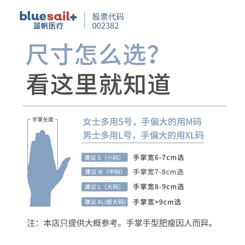 藍帆醫療C2176加長一次性PVC手套圖片3 藍帆醫療C2176加長一次性PVC手套圖片3