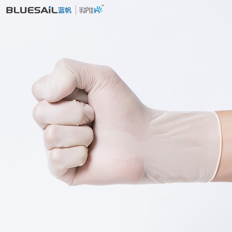 藍(lán)帆醫(yī)療L9311一次性無(wú)粉橡膠手套圖片1