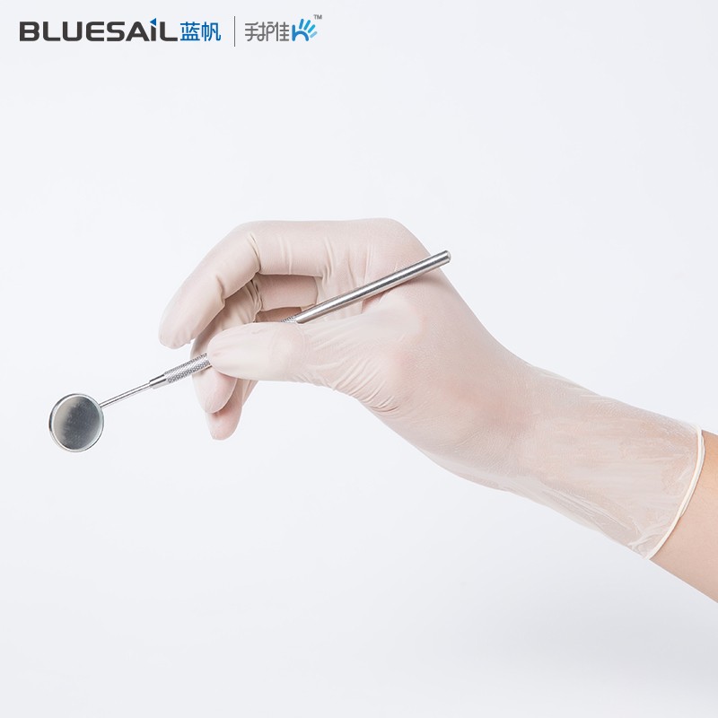 藍(lán)帆醫(yī)療L9311一次性無(wú)粉橡膠手套圖片2