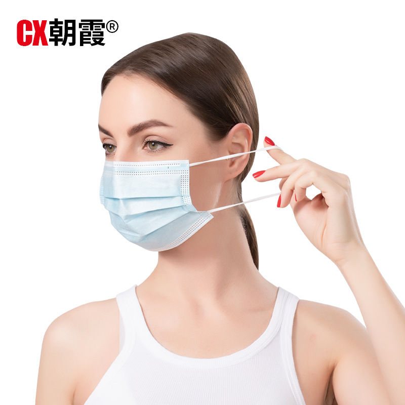 朝霞平面一次性口罩圖片2