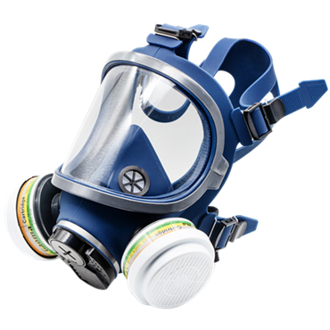 高瑪1011-A自吸過濾式雙濾盒全面罩防毒面具圖片1