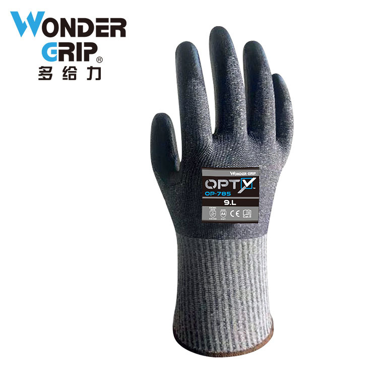 多給力OP-785 PU涂層五級防割手套圖片1