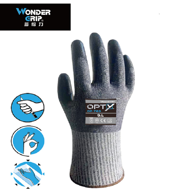 多給力OP-785 PU涂層五級防割手套圖片2