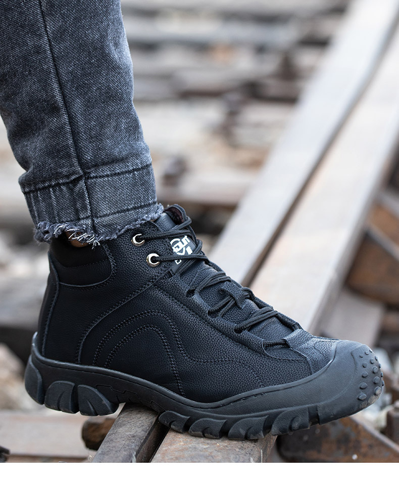 巴盾726防砸防刺高幫安全鞋圖片1