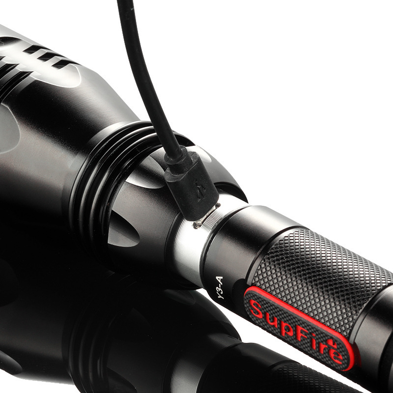 神火Y3 led充電大容量露營(yíng)巡邏手電筒圖片1