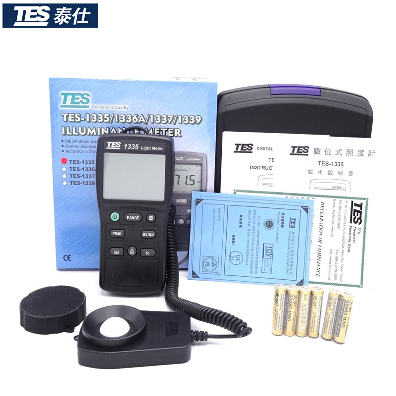臺灣泰仕TES-1335數字式照度計圖片4