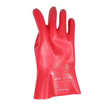 安全牌防觸電乳膠長(zhǎng)款00級(jí)絕緣手套圖片1