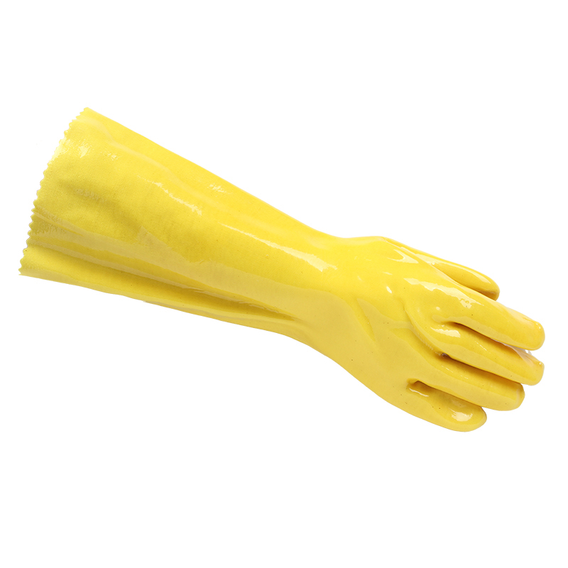 千禧龍045黃棉毛浸塑PVC手套圖片1 千禧龍045黃棉毛浸塑PVC手套圖片1