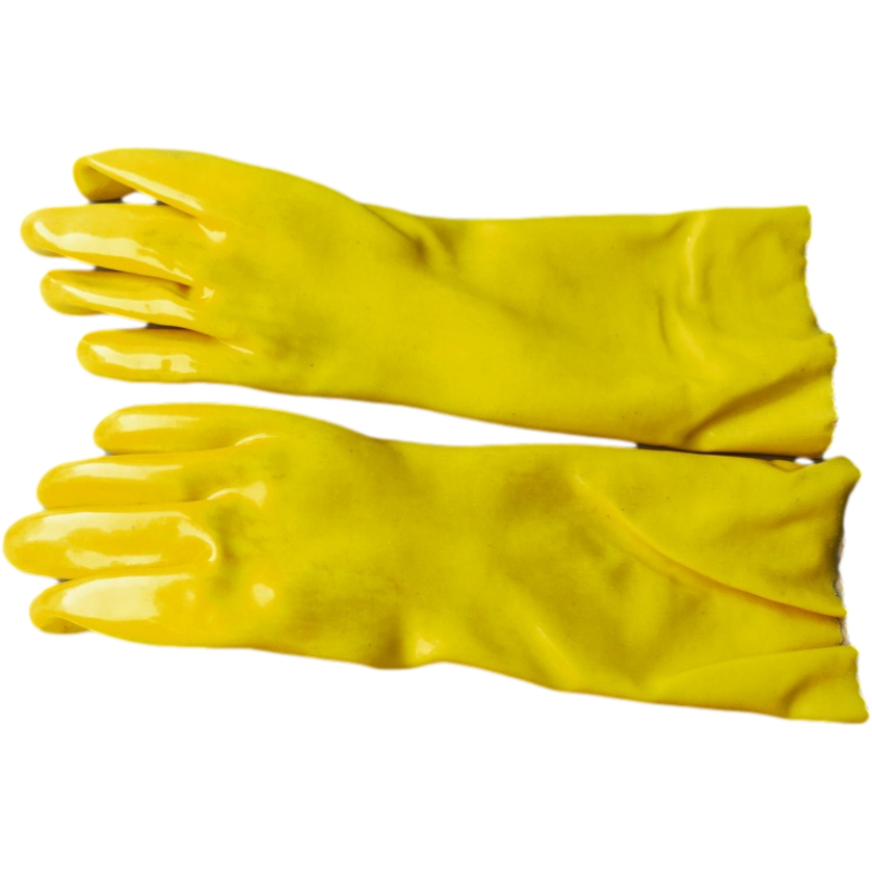 千禧龍035黃棉毛浸塑PVC手套圖片2 千禧龍035黃棉毛浸塑PVC手套圖片2