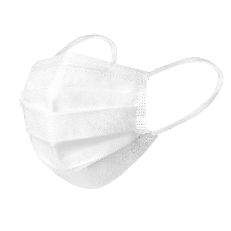 霍盛HMS-DM-01舒適平面口罩白色款大號圖片1
