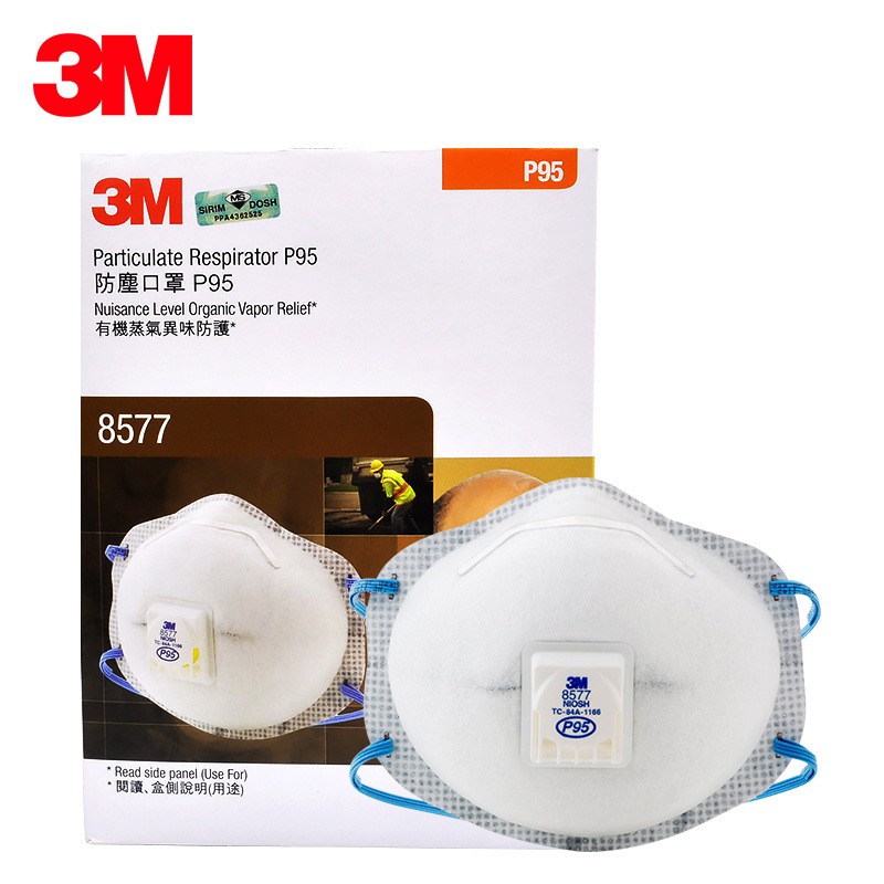 3M8577P95有機蒸氣異味及顆粒物防護口罩圖片1