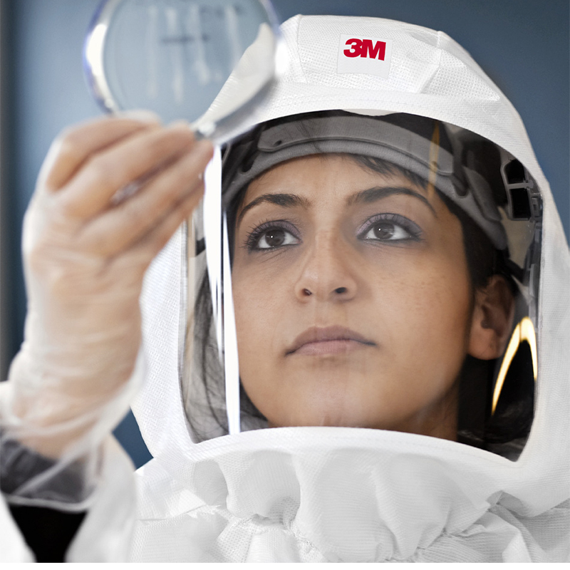 3M HT-101白色聚丙烯送風(fēng)呼吸器頭罩圖片1