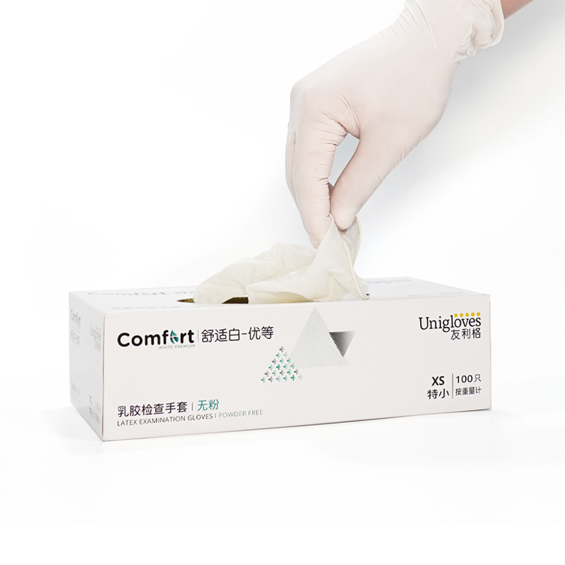 友利格舒適COMFORT C05XTDW一次性無粉優等乳膠檢查手套圖片2 友利格舒適COMFORT C05XTDW一次性無粉優等乳膠檢查手套圖片2
