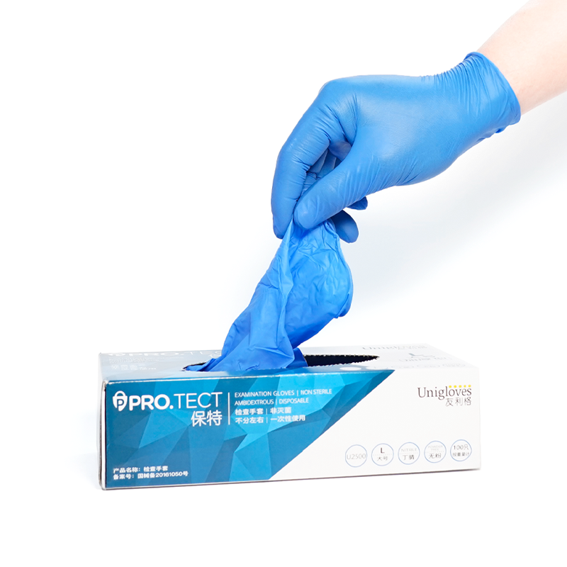 友利格保特PRO.TECT U2500一次性無粉丁腈檢查手套圖片2
