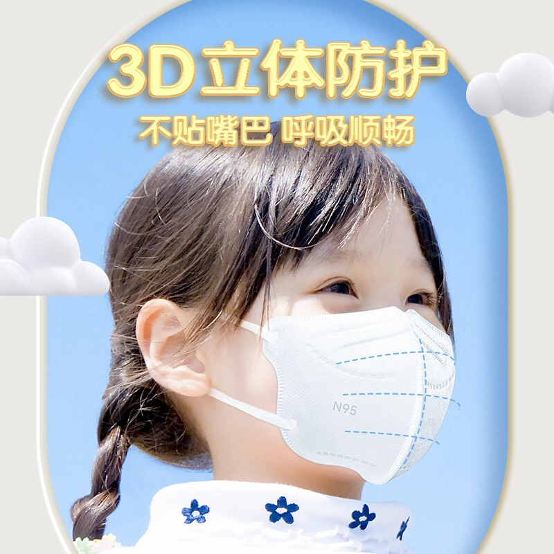 美仕康N95級滅菌醫(yī)用防護(hù)兒童口罩圖片1