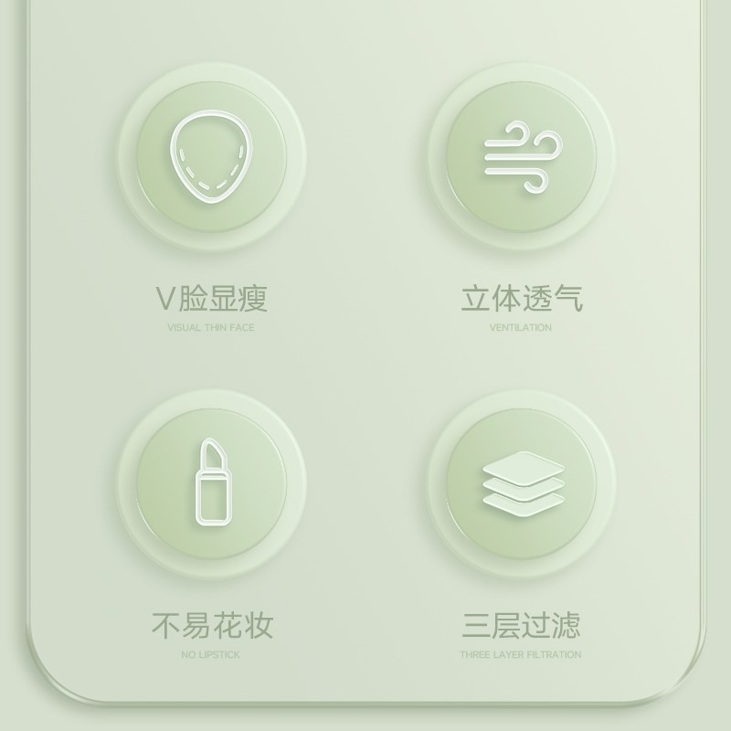 美仕康莫蘭迪成人薄款一次性口罩圖片7