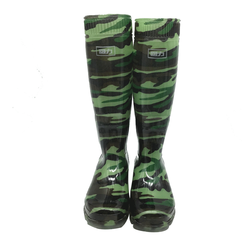 回力807迷彩PVC高筒雨靴圖片1
