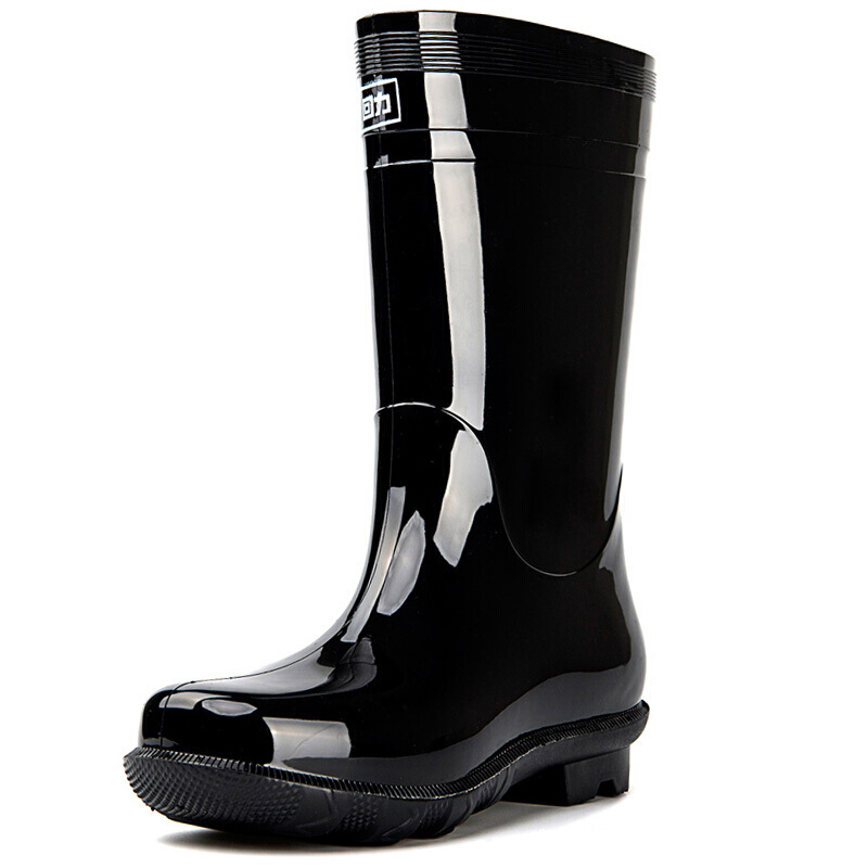回力838黑色PVC中筒雨靴圖片1