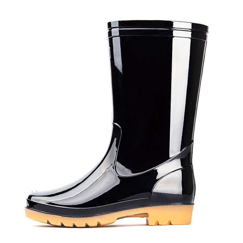 回力807防滑防水黑色中筒雨靴圖片4