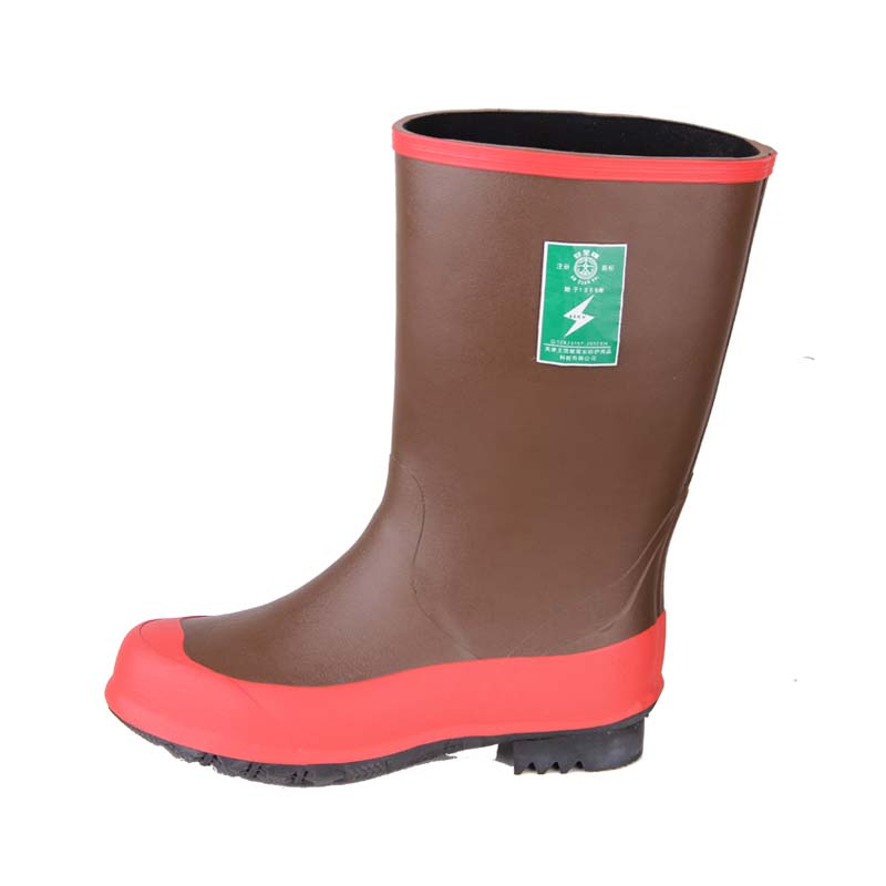 安全牌ZX040-1紅棕色40kv高筒絕緣靴圖片1