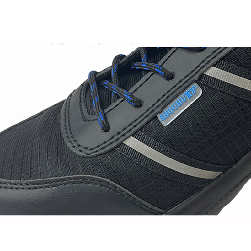 澳翔SH21023黑色防水網布防砸防刺穿防靜電PU底安全鞋圖片1