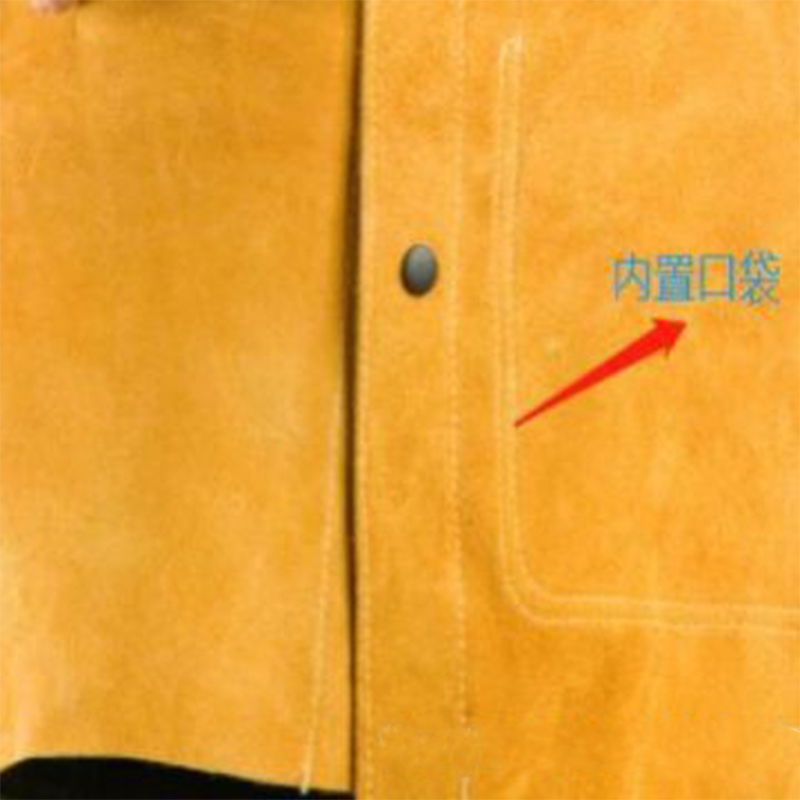 威仕盾W-2130金黃色全牛皮焊工服圖片2